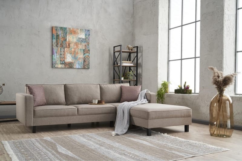 Kaletea Soffa m. Divan 4-sits - Cream - Möbler - Soffa - Divansoffor & schäslongsoffa