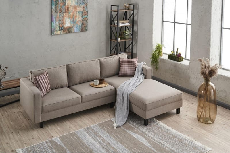 Kaletea Soffa m. Divan 4-sits - Cream - Möbler - Soffa - Divansoffor & schäslongsoffa