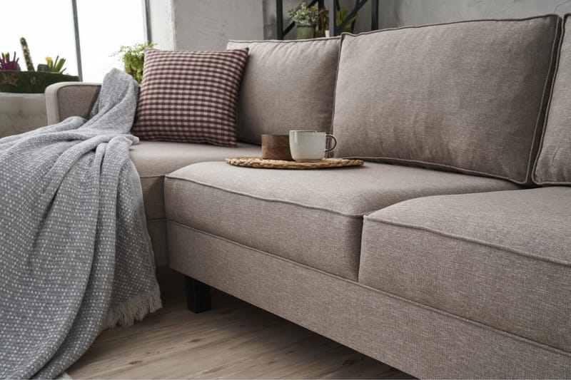 Kaletea Soffa m. Divan 4-sits - Cream - Möbler - Soffa - Divansoffor & schäslongsoffa