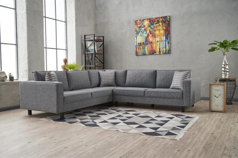 Kaletea Soffa m. Divan 4-sits - Grå - Möbler - Soffa - Divansoffor & schäslongsoffa