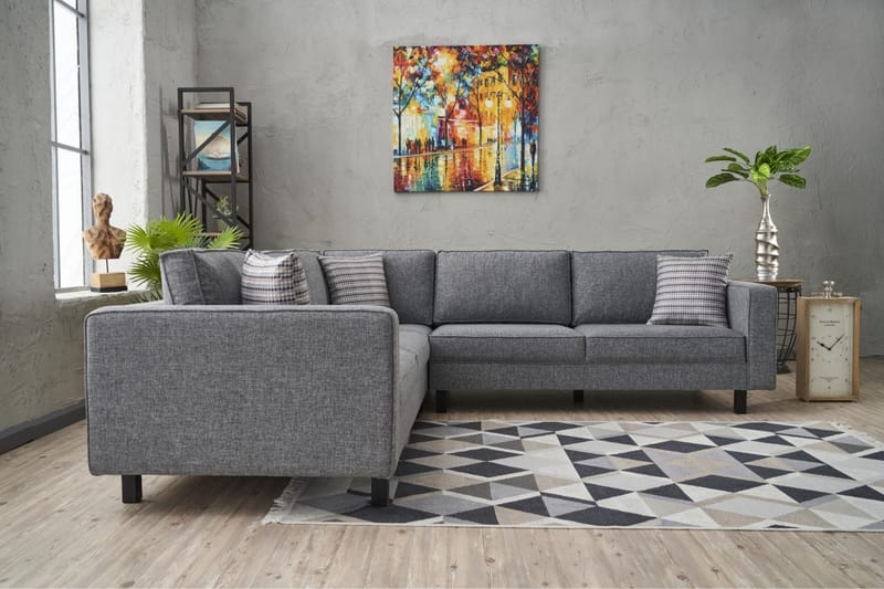 Kaletea Soffa m. Divan 4-sits - Grå - Möbler - Soffa - Divansoffor & schäslongsoffa