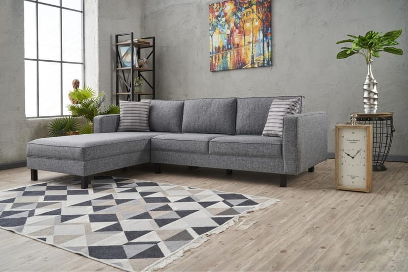 Kaletea Soffa m. Divan 4-sits - Grå - Möbler - Soffa - Divansoffor & schäslongsoffa