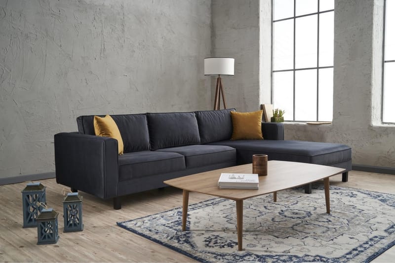 Kaletea Soffa m. Divan 4-sits - Mörkgrå - Möbler - Soffa - Divansoffor & schäslongsoffa