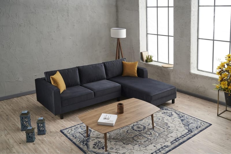 Kaletea Soffa m. Divan 4-sits - Mörkgrå - Möbler - Soffa - Divansoffor & schäslongsoffa