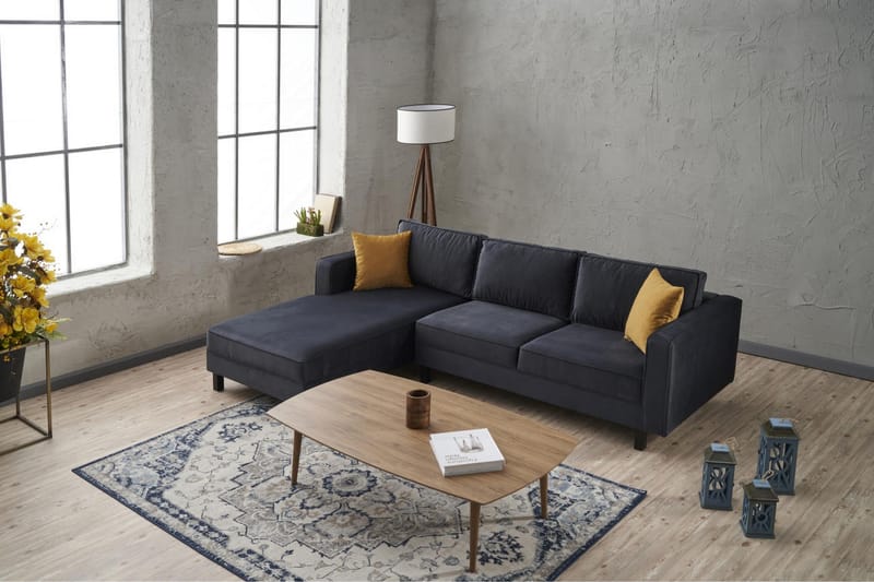 Kaletea Soffa m. Divan 4-sits - Mörkgrå - Möbler - Soffa - Divansoffor & schäslongsoffa