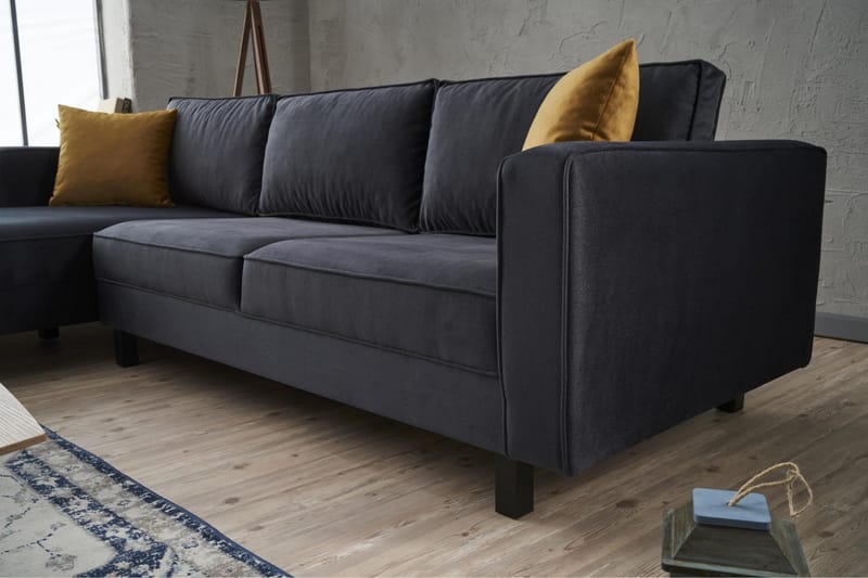 Kaletea Soffa m. Divan 4-sits - Mörkgrå - Möbler - Soffa - Divansoffor & schäslongsoffa