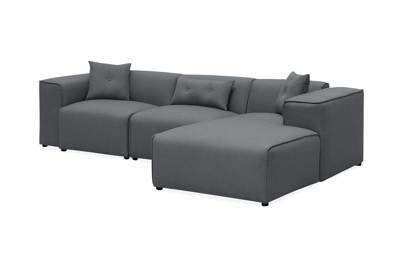Kimathi Hörnsoffa - Grå - Divansoffor & schäslongsoffa - 3 sits soffa med divan
