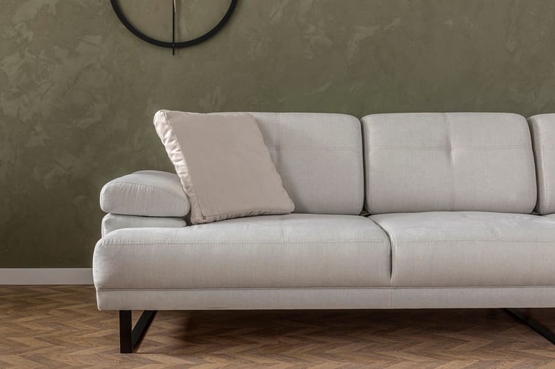 Kitimat 3-sits Högervänd L-formad Divansoffa 274 cm i Tyg - Beige - Möbler - Soffa - Divansoffor & schäslongsoffa - 3 sits soffa med divan