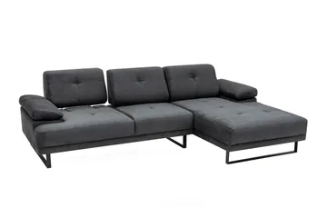 Kitimat 3-sits Högervänd L-formad Divansoffa 314 cm i Tyg - Grå - Möbler - Soffa - Divansoffor & schäslongsoffa - 3 sits soffa med divan