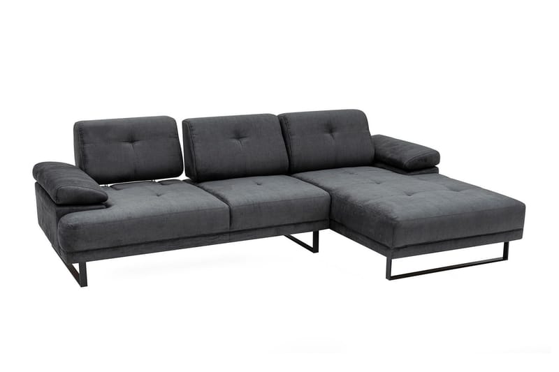 Kitimat 3-sits Högervänd L-formad Divansoffa 314 cm i Tyg - Grå - Möbler - Soffa - Divansoffor & schäslongsoffa - 3 sits soffa med divan