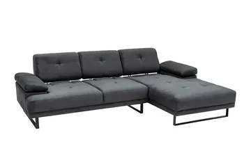 Kitimat 3-sits Högervänd L-formad Divansoffa 314 cm i Tyg - Grå - Möbler - Soffa - Divansoffor & schäslongsoffa - 3 sits soffa med divan
