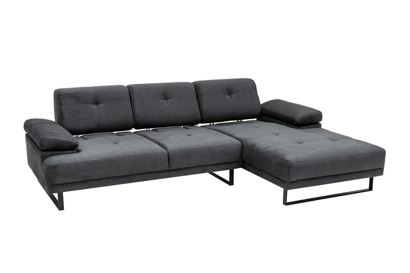 Kitimat 3-sits Högervänd L-formad Divansoffa 314 cm i Tyg - Grå - Möbler - Soffa - Divansoffor & schäslongsoffa - 3 sits soffa med divan