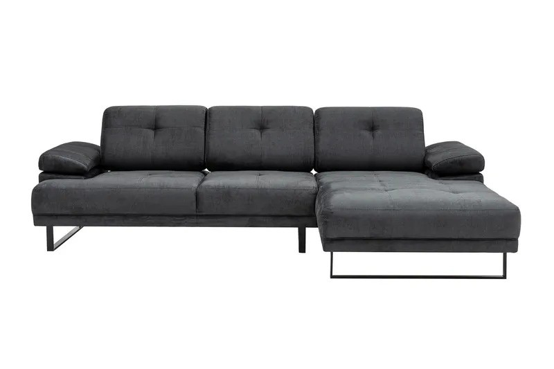Kitimat 3-sits Högervänd L-formad Divansoffa 314 cm i Tyg - Grå - Möbler - Soffa - Divansoffor & schäslongsoffa - 3 sits soffa med divan
