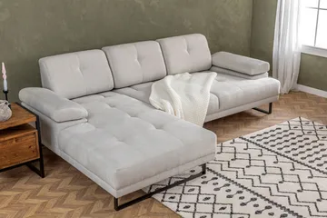 Kitimat 3-sits Vänstervänd L-formad Divansoffa 314 cm i Tyg - Beige - Möbler - Soffa - Divansoffor & schäslongsoffa - 3 sits soffa med divan