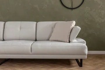 Kitimat 3-sits Vänstervänd L-formad Divansoffa 314 cm i Tyg - Beige - Möbler - Soffa - Divansoffor & schäslongsoffa - 3 sits soffa med divan