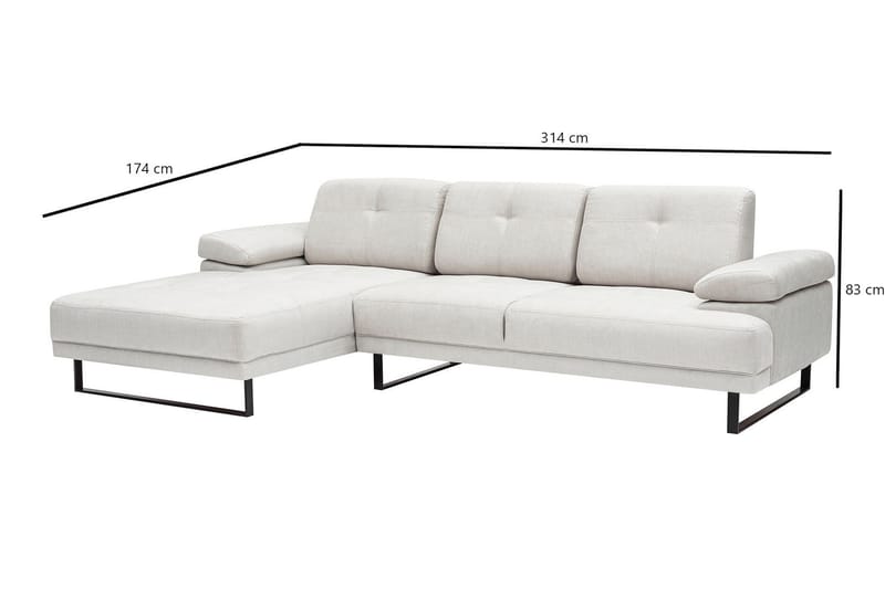 Kitimat Divansoffa 3-sits - Beige - Möbler - Soffa - Divansoffor & schäslongsoffa