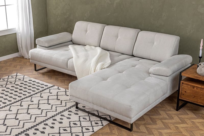 Kitimat Divansoffa 3-sits - Beige - Möbler - Soffa - Divansoffor & schäslongsoffa - 3 sits soffa med divan