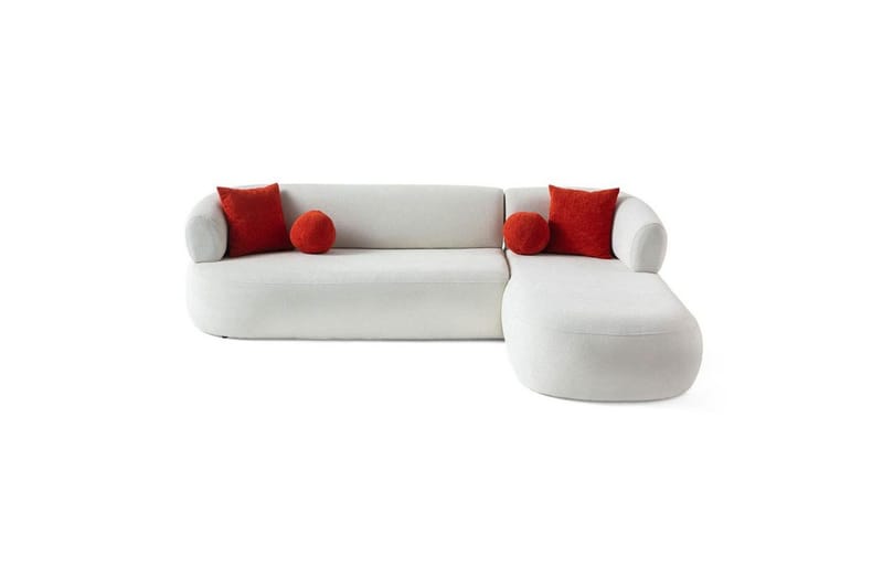 Kollumber Soffa med Divan 3-sits, Vit