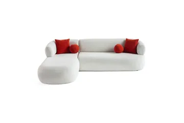 Kollumber Soffa med Divan 3-sits - Vit - Möbler - Soffa - Divansoffor & schäslongsoffa
