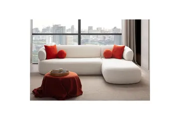 Kollumber Soffa med Divan 3-sits - Vit - Möbler - Soffa - Divansoffor & schäslongsoffa