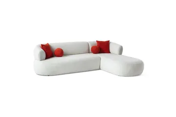 Kollumber Soffa med Divan 3-sits - Vit - Möbler - Soffa - Divansoffor & schäslongsoffa