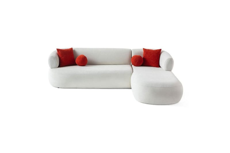 Kollumber Soffa med Divan 3-sits, Vit