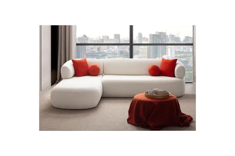 Kollumber Soffa med Divan 3-sits - Vit - Möbler - Soffa - Divansoffor & schäslongsoffa