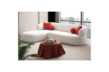 Kollumber Soffa med Divan 3-sits - Vit - Möbler - Soffa - Divansoffor & schäslongsoffa