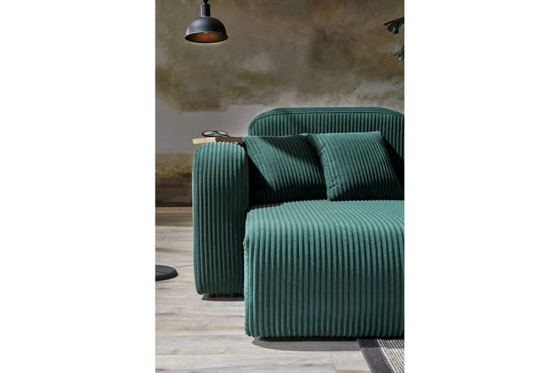 Kyrel Soffa med Divan 4-sits - Grön - Möbler - Soffa - Divansoffor & schäslongsoffa