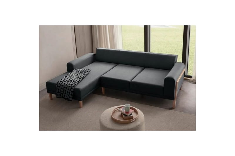 Latrona Soffa med Divan 3-sits - Antracit - Möbler - Soffa - Divansoffor & schäslongsoffa
