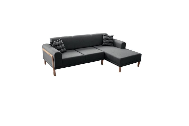 Latrona Soffa med Divan 3-sits - Antracit - Möbler - Soffa - Divansoffor & schäslongsoffa
