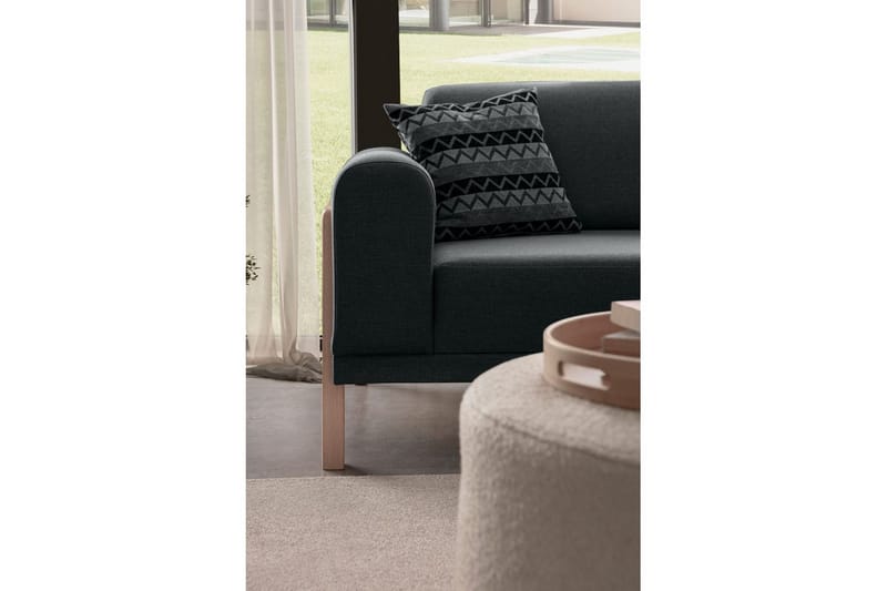 Latrona Soffa med Divan 3-sits - Antracit - Möbler - Soffa - Divansoffor & schäslongsoffa