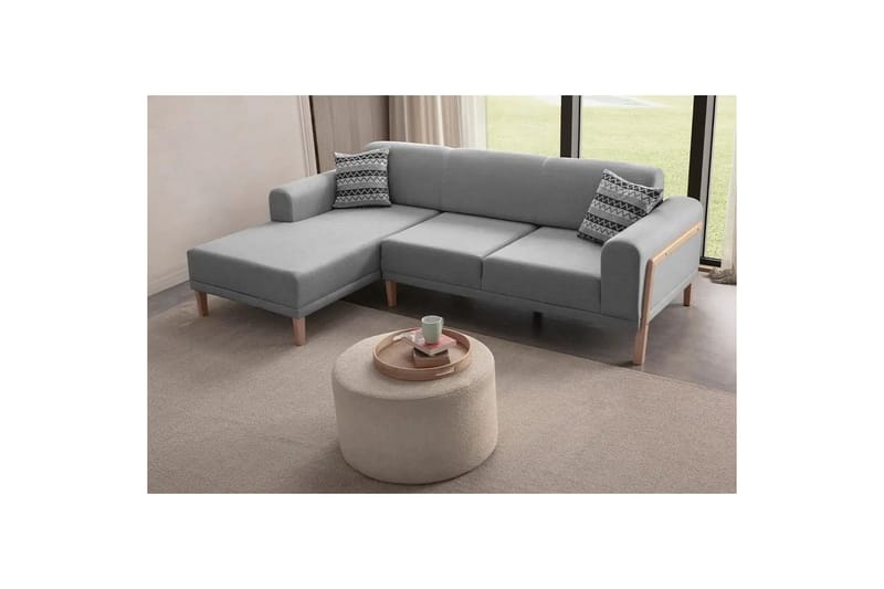 Latrona Soffa med Divan 3-sits - Grå - Möbler - Soffa - Divansoffor & schäslongsoffa