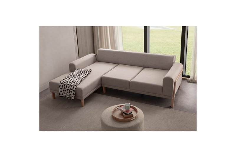 Latrona Soffa med Divan 3-sits - Krämvit - Möbler - Soffa - Divansoffor & schäslongsoffa
