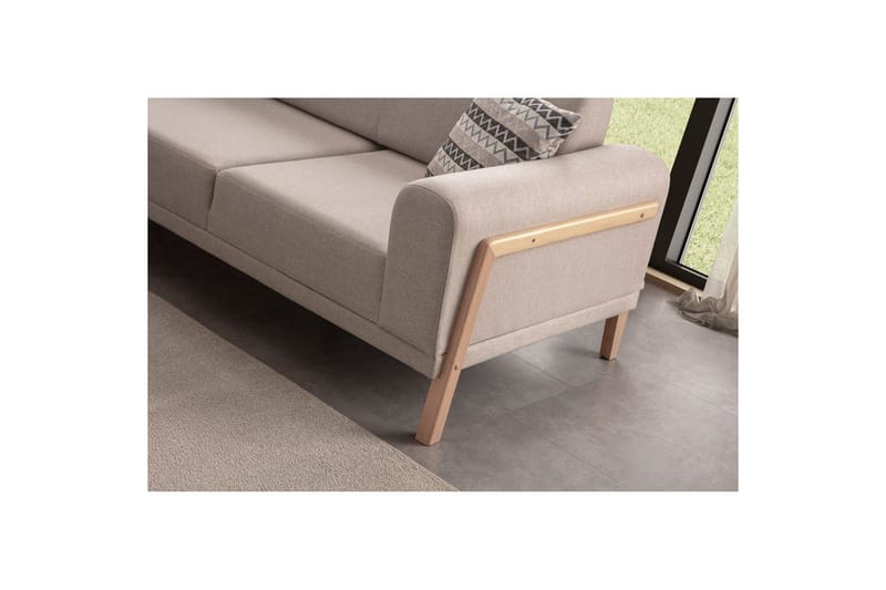 Latrona Soffa med Divan 3-sits - Krämvit - Möbler - Soffa - Divansoffor & schäslongsoffa