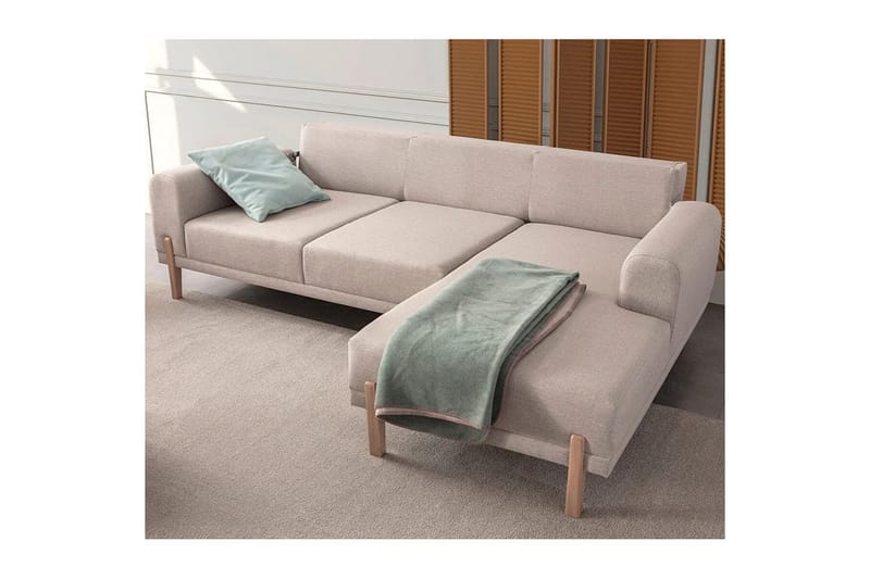 Latrona Soffa med Divan 3-sits - Krämvit - Möbler - Soffa - Divansoffor & schäslongsoffa