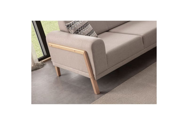 Latrona Soffa med Divan 3-sits - Krämvit - Möbler - Soffa - Divansoffor & schäslongsoffa