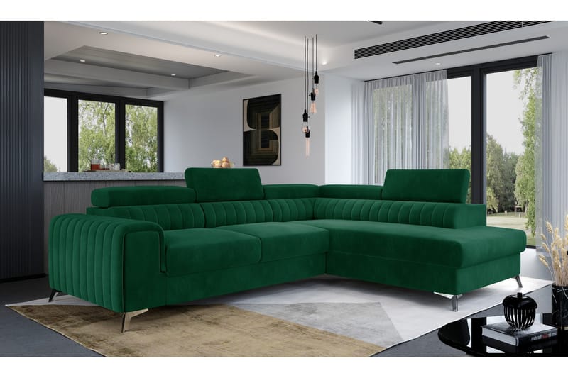 Laurece Schäslongsoffa Höger - Grön - Möbler - Soffa - Divansoffor & schäslongsoffa