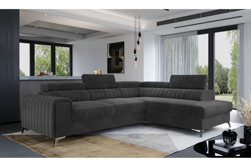 Laurece Schäslongsoffa Höger - Mörkgrå - Möbler - Soffa - Divansoffor & schäslongsoffa