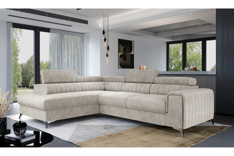 Laurece Schäslongsoffa Vänster - Beige - Möbler - Soffa - Divansoffor & schäslongsoffa