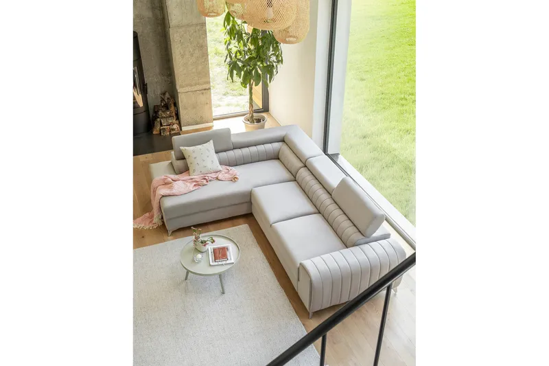 Laurece Schäslongsoffa Vänster - Beige - Möbler - Soffa - Bäddsoffa