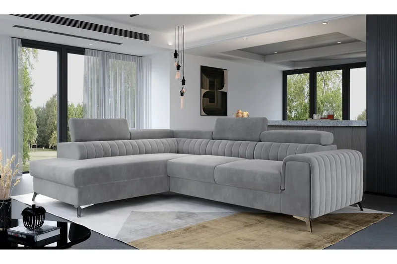 Laurece Schäslongsoffa Vänster - Grå - Möbler - Soffa - Divansoffor & schäslongsoffa