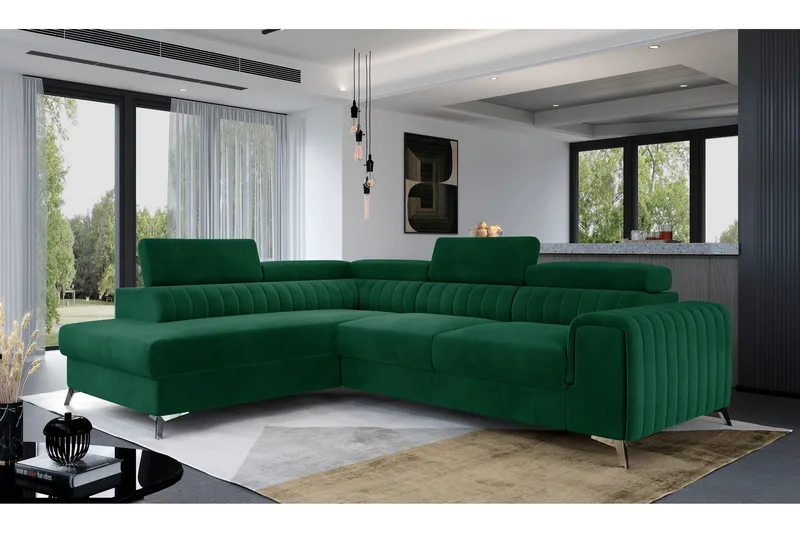 Laurece Schäslongsoffa Vänster - Grön - Möbler - Soffa - Divansoffor & schäslongsoffa