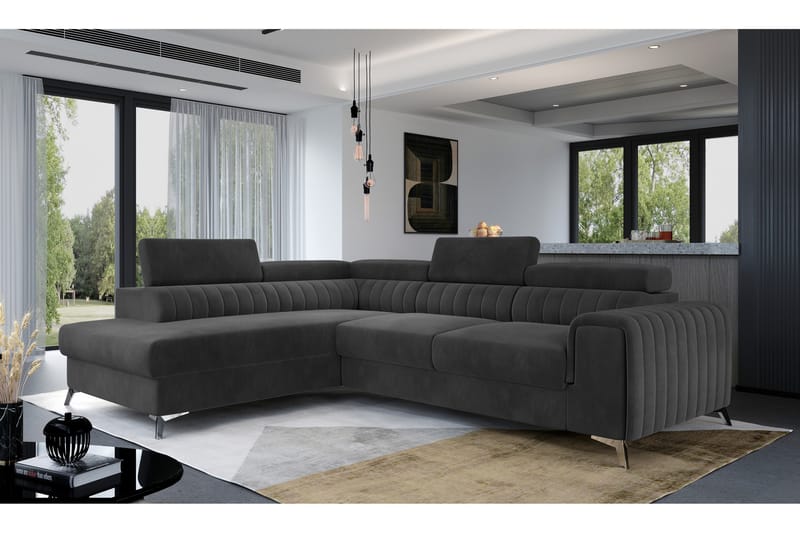 Laurece Schäslongsoffa Vänster - Mörkgrå - Möbler - Soffa - Divansoffor & schäslongsoffa