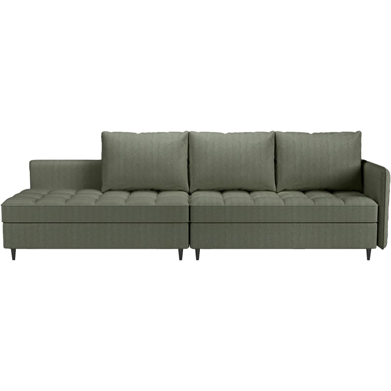 Lindhus 3-sits Soffa med vändbar divan och förvaring - Grön - Möbler - Soffa - Divansoffor & schäslongsoffa