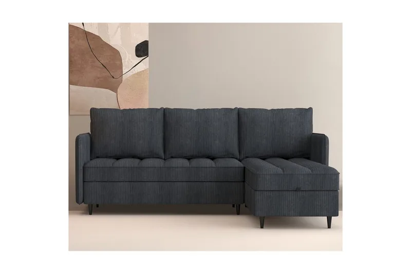Lindhus Soffa med Divan 3-sits - Grå - Möbler - Soffa - Divansoffor & schäslongsoffa