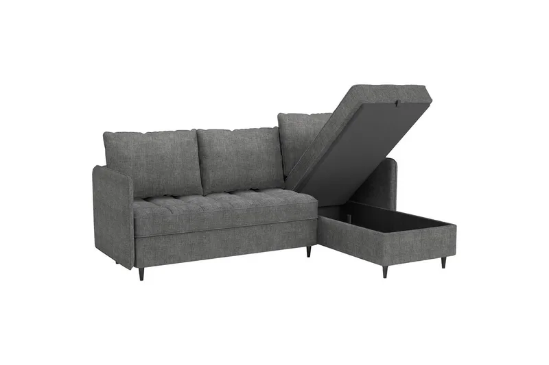 Lindhus Soffa med Divan 3-sits - Grå - Möbler - Soffa - Divansoffor & schäslongsoffa