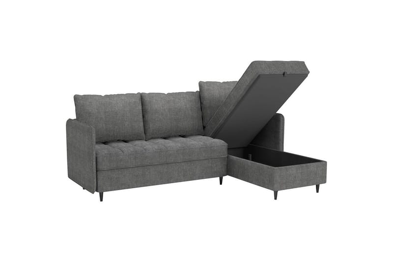 Lindhus Soffa med Divan 3-sits - Grå - Möbler - Soffa - Divansoffor & schäslongsoffa