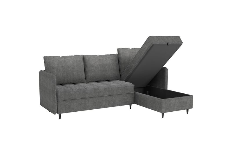 Lindhus Soffa med Divan 3-sits - Grå - Möbler - Soffa - Divansoffor & schäslongsoffa