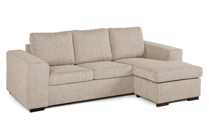 Link 3-sits Vändbar L-formad Divansoffa i Tyg - Beige - Möbler - Soffa - Divansoffor & schäslongsoffa